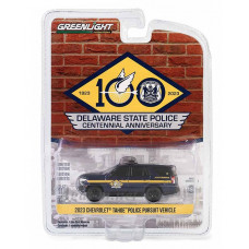 28140F-GRL CHEVROLET Tahoe Police Pursuit Vehicle "Delaware State Police Centennial Anniversary" 2023, 1:64
